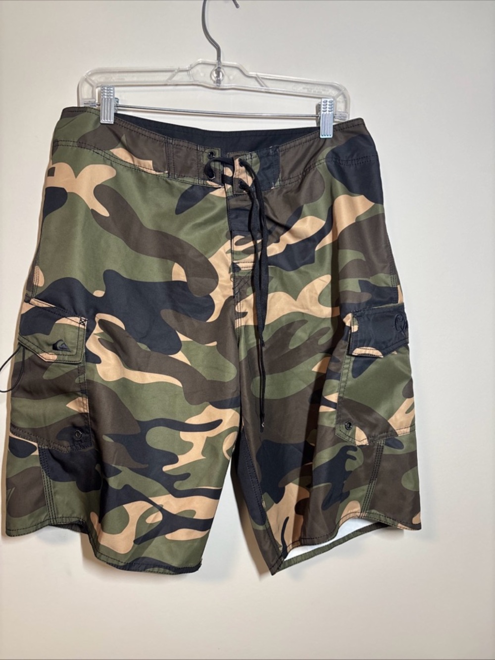 Quiksilver Men's Green Camo Cargo Board Shorts